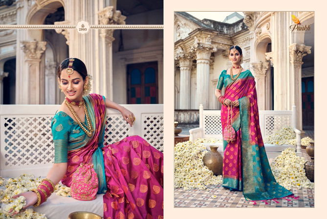 Pankh Ruchi Royal 1 New Designer Fancy Festive Wear Silk Saree Collection